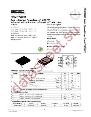 FDMS7700S datasheet  